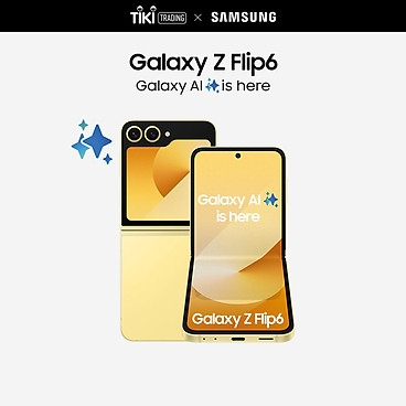 Mua Điện thoại Samsung Galaxy Z Flip6, điện thoại AI, 256GB, pin lớn nhất, Flexcam 50MP - Hàng chính hãng - Vàng Cát tại Tiki Trading