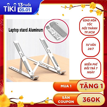 Mua Giá đỡ / Đế đỡ tản nhiệt dành cho laptop, macbook, máy tính bảng gấp gọn tiện dụng + tặng kèm túi đựng, ( Giao màu ngẫu nhiên )- Hàng chính hãng tại The Magic