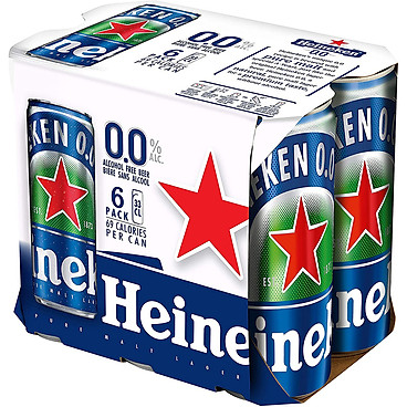 Lốc 6 Lon Bia Không Cồn Heineken 0.0 (330Ml/Lon)