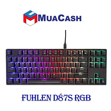 Mua Bàn phím cơ chơi game tốt nhất Fuhlen D87S RGB (M87s v2) đen hàng chính hãng - Brown sw tại MuaCash Shop