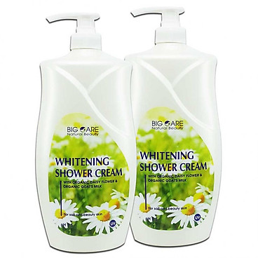 2 Sữa Tắm Trắng Da Sữa Dê Bigcare Cao 1200Ml