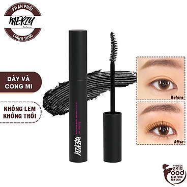 Mascara Làm Dày Mi, Chống Trôi, Không Lem Suốt Ngày Dài Merzy The First Mascara 8ml