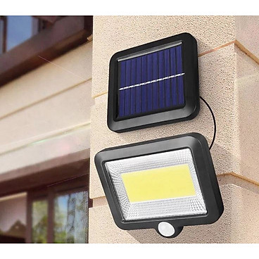 Mua Đèn năng lượng mặt trời cảm biến chuyển động 100 LED siêu sáng pin tách rời chống nước đèn led đèn cảm ứng chuyển động đèn treo tường đèn ngoài trời tại shopHK