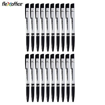 Mua Hộp 20 cây Bút Bi Flexoffice FO-024 - Màu sắc Đen tại Thiên Long Official Store