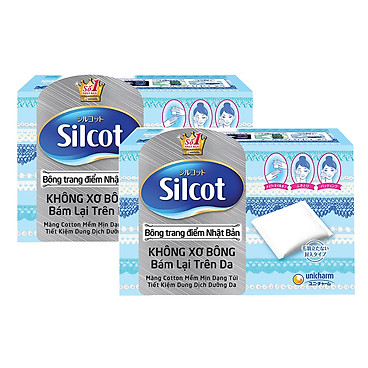 Bộ 2 Hộp Bông Trang Điểm Silcot (Bông Tẩy Trang) Nhật Bản...