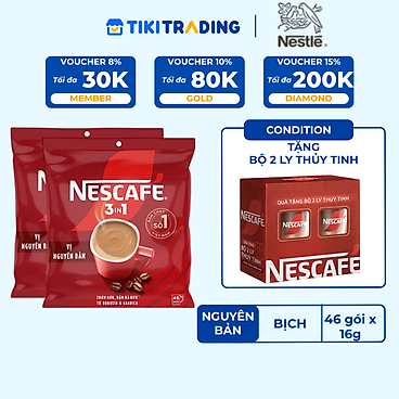 Mua [Tặng hộp 2 ly thủy tinh] Combo 2 Bịch...