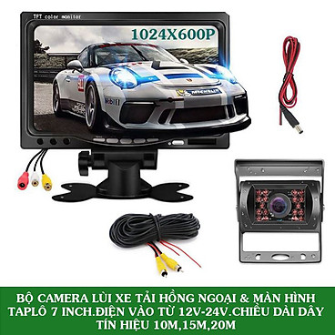 Mua Bộ Camera Lùi Xe Tải Hồng Ngoại Và Màn Hình Hiển Thị Camera Lùi 7 Inch Dây Tín Hiệu 10m,15m,20m - Dây dài 10m tại bachhoagiadung