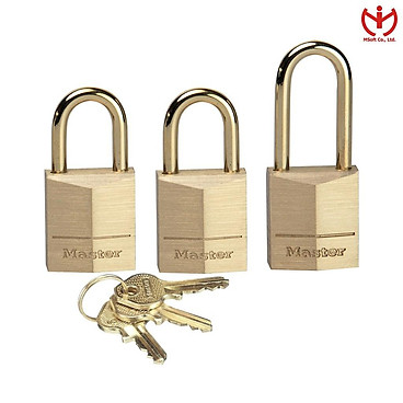 Mua Bộ 3 ổ khóa vali Master Lock 3115 EURD thân đồng rộng 15mm dùng chung chìa - MSOFT tại MSOFTVN