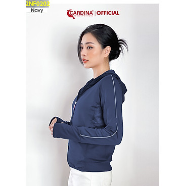 Mua Áo Chống Nắng Nữ CARDINA 2 Lớp Chất Thun Lạnh Chống Tia UV 2NF02 - Navy - 2NF0202 - S ~ 40 - 45kg tại CARDINA FASHION