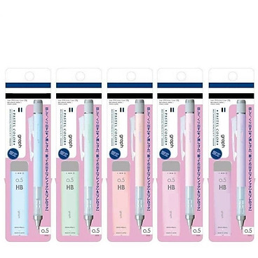 Mua Bút chì Graph Pastel kim lắc bản Limited kèm hộp ruột ngòi refill HB 0.5 ( giao màu ngẫu nhiên ) tại Comic World Premium Art Supplies