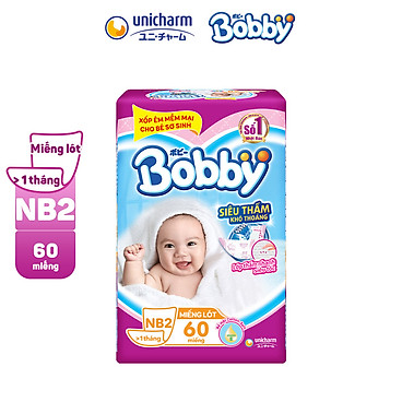 Mua Tã Giấy Newborn 2 Bobby 40 Miếng/ 60 Miếng - 60 Miếng tại Shop Mẹ Và Bé UnMei