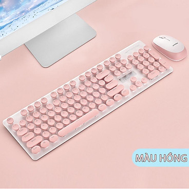 Mua Bộ bàn phím và chuột không dây Coputa Bàn phím và chuột máy tính laptop N520 - Màu hồng tại Coputa