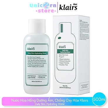 Nước Hoa Hồng Dưỡng Ẩm, Chống Oxy Hóa Klairs Daily Skin Hydrating...