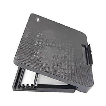 Mua Đế Tản Nhiệt Laptop 2 Fan Có Led - Quạt Tản Nhiệt Laptop Thay Đổi Độ Dốc (Màu Đen) - Hàng Nhập Khẩu tại Công Nghệ July