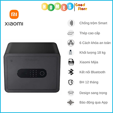 Mua Két Sắt Thông Minh, Két Sắt XIAOMI Mijia Sử Dụng Vân Tay Gồm 6 Chế Độ Mở Khóa, Áp Dụng Công Nghệ Cao Báo Động, Kết Nối App Thông Minh - Hàng Nhập Khẩu - Xiaomi Mijia tại HOMES STORE