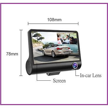 Mua Camera Hành Trình Ô Tô 3 Ống Kính WDR Full HD 1080 Tặng Kèm Camera Lùi 4LED chống nước Cao Cấp tại phukienoto S