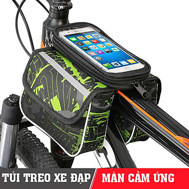 Mua Túi xe đạp cao cấp,túi treo sườn xe đạp chống nước bọc cảm ứng phù hợp với mọi dòng xe Thương hiệu KIOTOOL - Đỏ đen tại KIOTOOL Official Store