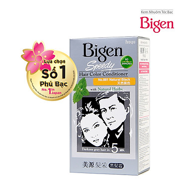 Thuốc Nhuộm Dưỡng Tóc Phủ Bạc Thảo Dược Bigen Conditioner Thương Hiệu Nhật Bản 80Ml Dạng Kem