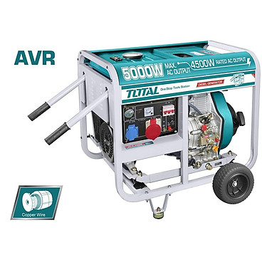 Mua MÁY PHÁT ĐIỆN DẦU DIESEL (4 THÌ, OHV, 13HP) 5.0KVA TOTAL TP450003 - HÀNG CHÍNH HÃNG tại THẾ GIỚI XÂY DỰNG