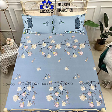 Mua Ga Chống Thấm Cotton LIDACO Cao Cấp - Phong lan - 1m4x2mxdưới12cm tại Lidaco Official Store