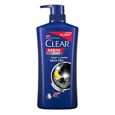 Dầu Gội Đầu cho nam 900g Clear Men Deep Cleanse Than hoạt...