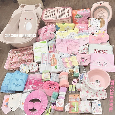 Mua [Mã 99FMCG giảm 7% đơn 500K] Combo đi sinh cho mẹ và bé,Trọn gói sơ sinh VT5 2GACONSHOP - bé gái tại 2Gà shop