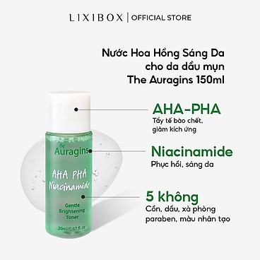 Nước Hoa Hồng Sáng Da, Ngừa Mụn Aha Pha The Auragins Gentle...