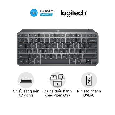 Mua Bàn phím không dây Bluetooth Logitech MX Keys Mini - Nhỏ gọn, Phím tắt thông minh, Có bản cho Mac - Màu xám đen - Hàng chính hãng tại Trọng Ân audio