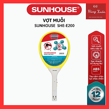 Vợt Muỗi Sunhouse She-E200 - Vàng