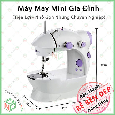 Mua (Loại Tốt) Máy May Mini KhoNCC Hàng Chính Hãng - Dùng Trong Gia Đình Để Bàn Có Đèn Led KhoNCC-KLM-CM202-MM (Màu Trắng) tại NhaCungCap