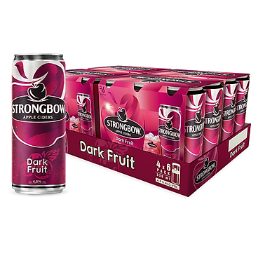 Thùng 24 Lon Cao Strongbow Vị Dark Fruit Dâu Đen (330Ml /...