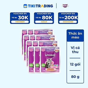 Mua [Combo 12 Gói] Thức Ăn Cho Mèo Con WHISKAS...