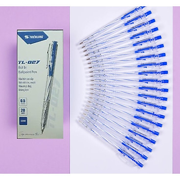 Mua Hộp 20 cây bút bi Thiên Long - TL027 - Màu Đỏ tại Châu An Phát Shop