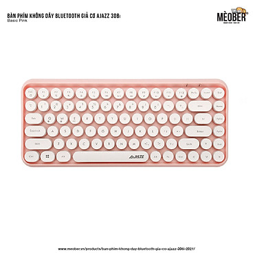 Mua Bàn phím không dây bluetooth giả cơ 308i 2021 dành cho iPad, máy tính bảng, MacBook, Laptop, PC v.v - Basic Pink tại Meober ministore