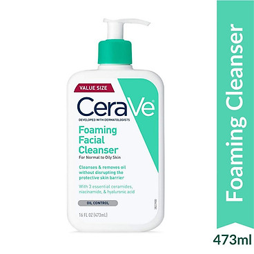 Sữa Rửa Mặt Cerave Foaming Facial Cleanser Cho Da Dầu