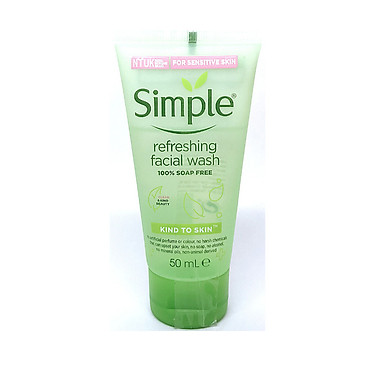 Sữa Rửa Mặt Simple Kind To Skin Refreshing Facial Wash Gel - 50Ml