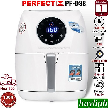 Mua Nồi chiên không dầu điện tử Perfect PF-D88 [D92] - Dung tích 5 lít - Hàng chính hãng - D88 - Trắng tại Gia dụng Huy Linh