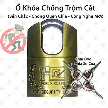 Mua Ổ Khóa Chống Cắt 60mm KhoNCC-Padlock Hàng Chính Hãng Cho Gia Đình - Kho Xưởng Cực Kỳ An Toàn - KPD-Padlock-6PCC (Màu Đồng Thau) tại NhaCungCap