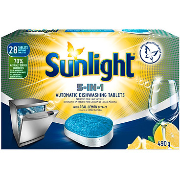 Mua Hộp Viên Rửa Chén Bát SUNLIGHT 5 in 1 Cho Máy Rửa Chén Bát (28V/hộp) tại Tiki Trading