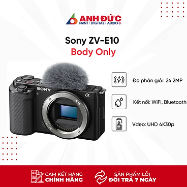 Mua Máy ảnh Sony ZV-E10 (Body/Kit 16-50mm) - Hàng Chính hãng - Body tại Anh Đức Digital