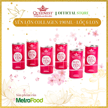 Mua Lốc 6 Lon Nước Yến Collagen QUEENNEST (190ml x...