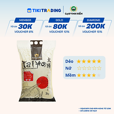 Mua Gạo Nhật Vinh Hiển Taiyo 5kg tại Tiki Trading
