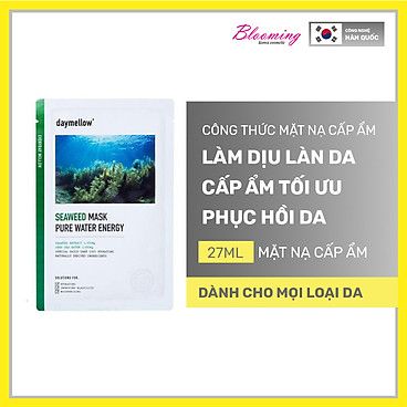 Mặt Nạ Dưỡng Ẩm, Nuôi Dưỡng Và Thải Độc Da Chiết Xuất Tảo Biển Daymellow Seaweed Mask Pure Water Enegry 27ml