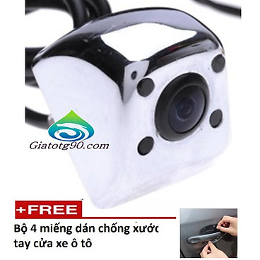 Mua Camera lùi 4 mắt hồng ngoại cho oto 206466 tặng bộ 4 miếng dán chống xước tay nắm cửa xe tại TLG GOLD