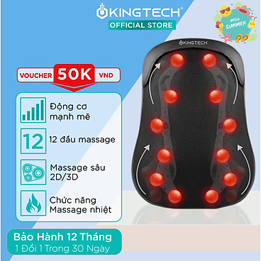 Mua Đệm Ghế Massage Lưng Cao Cấp KingTech KC-300 - Máy Mát Xa Chế Độ 3D, 12 Bóng Chuyên Sâu, - Kết Hợp Tính Năng Nhiệt Hồng Ngoại - Hàng Chính Hãng - Đen tại KING TECH OFFICIAL STORE