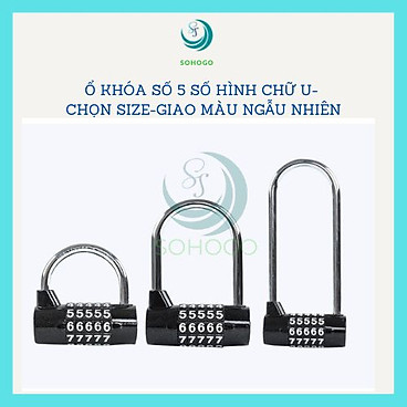 Mua [VIDEO]- Ổ khóa số 5 số đổi mật mã, khóa hành lý, khóa cửa, tủ- CHỌN CỠ- Ổ khóa 5 số hình chữ U, khóa vali, khóa xe không cần dùng chìa- GIAO MÀU NGẪU NHIÊN - Nhỏ tại SOTAGO