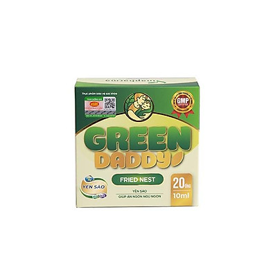 Siro Yến sào Green Daddy Fried Nest hộp 20 ống x 10ml dành cho trẻ nhỏ, hỗ trợ con ăn ngon, ngủ ngon, tăng cường tiêu hóa