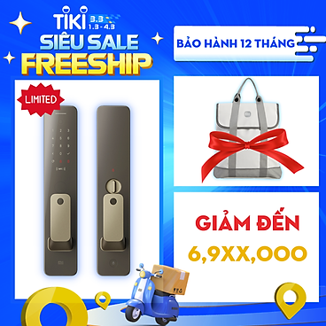 Mua Khóa thông minh Xiaomi Smart Door Lock Push and Pull Automatic - Thân khóa tự động, 7 cách mở cửa, mở khoá vân tay, kết nối Homekit, Mihome - Hàng Chính hãng - Vàng đồng tại AKIA SmartHome Store