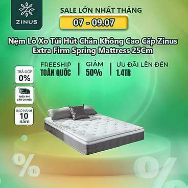 Mua Nệm lò xo túi hút chân không cao cấp Zinus - Extra Firm Spring Mattress - 140x200x25cm tại ZINUS OFFICIAL STORE