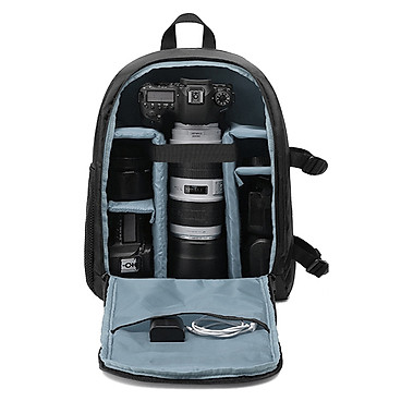Mua Balo đựng máy ảnh chống thấm (SB01), túi máy ảnh chuyên dụng 2 trong 1 đựng cả laptop - Ghi xám tại Fatuno